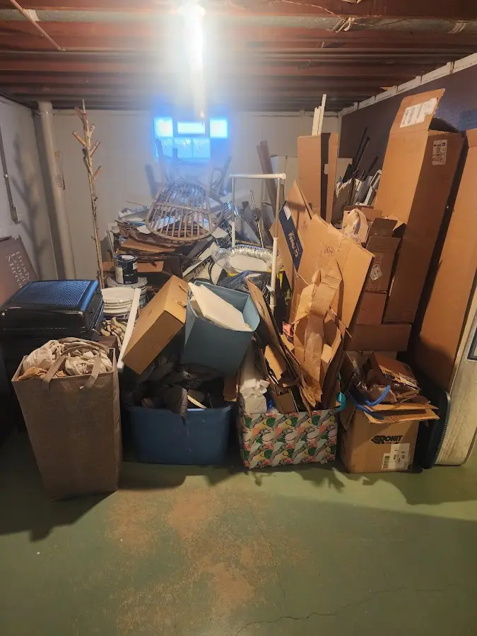 Roll-off dumpster container at job site for 6 Yard Dumpster Rental in Mogadore